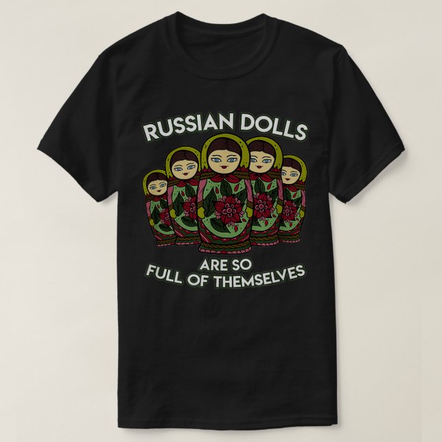 Matryoshka Russian Nests Dolls Ryssland T Shirt (Design framsida)