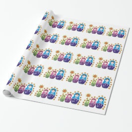 Matryoshka Rysk dockor och solblommor anpassningsb Presentpapper
