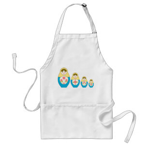 Matryoshka ryss som bygga bo dockor förkläde