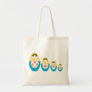 Matryoshka ryss som bygga bo dockor tygkasse
