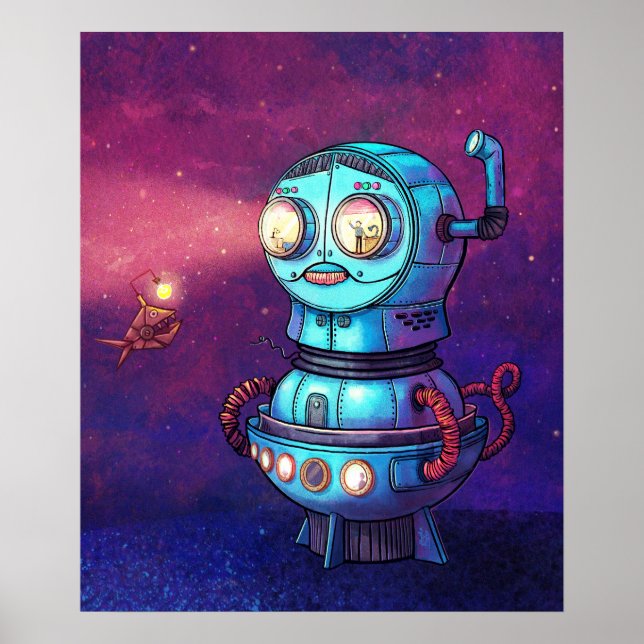 Matryoshka SubMarine Robot Poster (Framsidan)