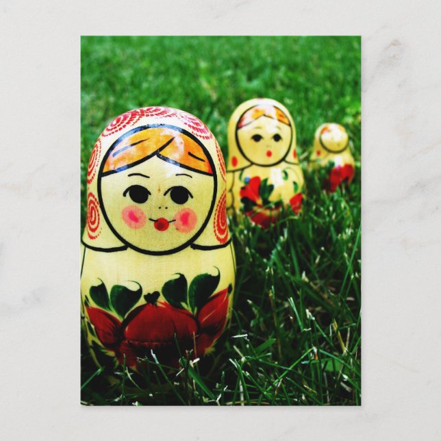 Matryoshka Ukrainska folkArt Vykort (Framsida)