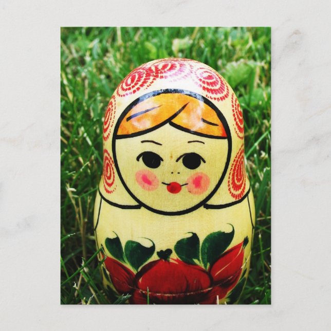 Matryoshka Ukrainska folkArt Vykort (Framsida)