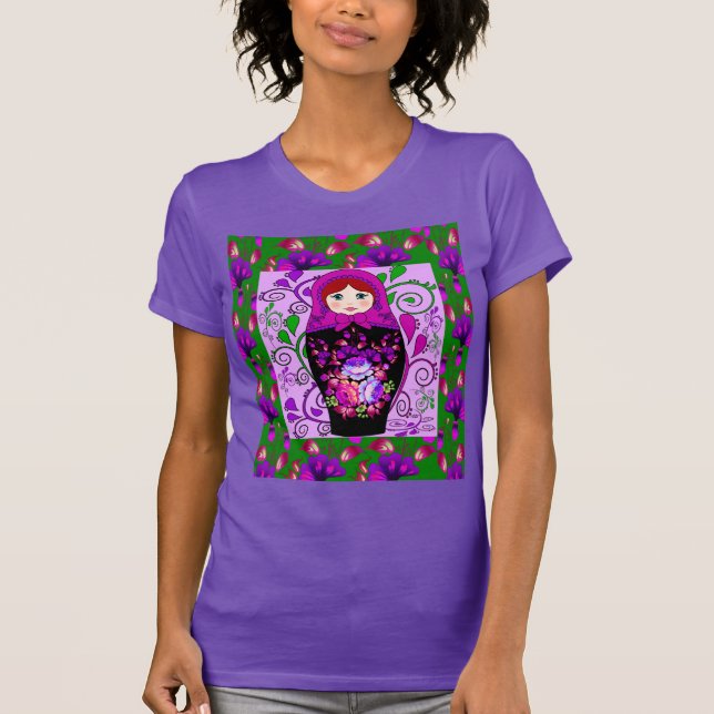 matryoshkadocka, ryska dockor, матрёшка t shirt (Framsida)