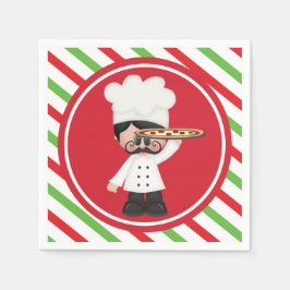 Matsalkock - italiensk roligt pizza serveringsserv pappersservett