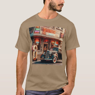 Matsals jukebo och fin bil vän t shirt