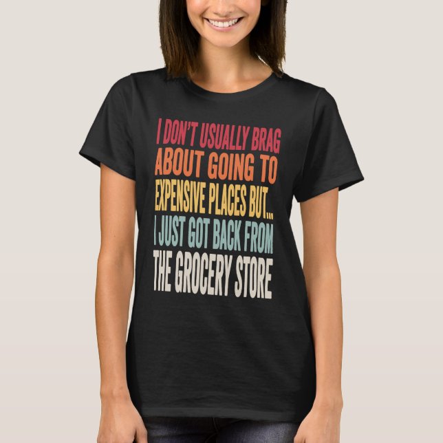 Matshopping Joke  Inflations Meme T Shirt (Framsida)