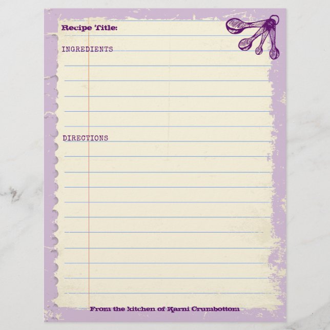 Mätskedar för personlig av bakverk (Framsida)