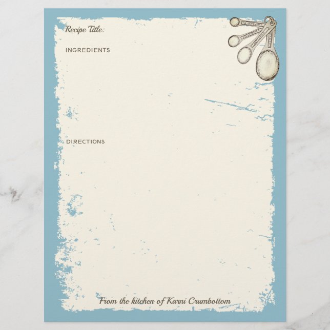 Mätskedar för personlig av bakverk (Framsida)