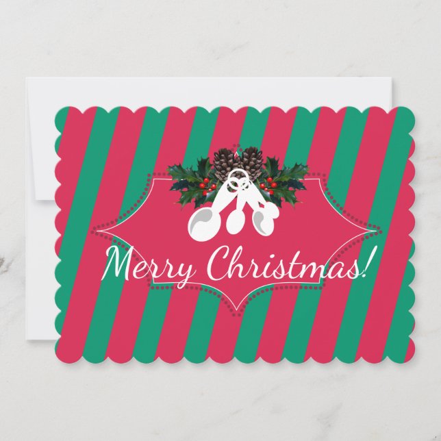 Mätskedar Jul från köket Julkort (Framsida)