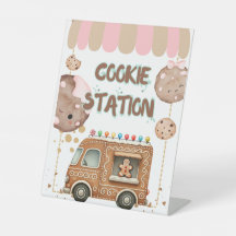 Matskylt Cookie Station För Partymat Etikett