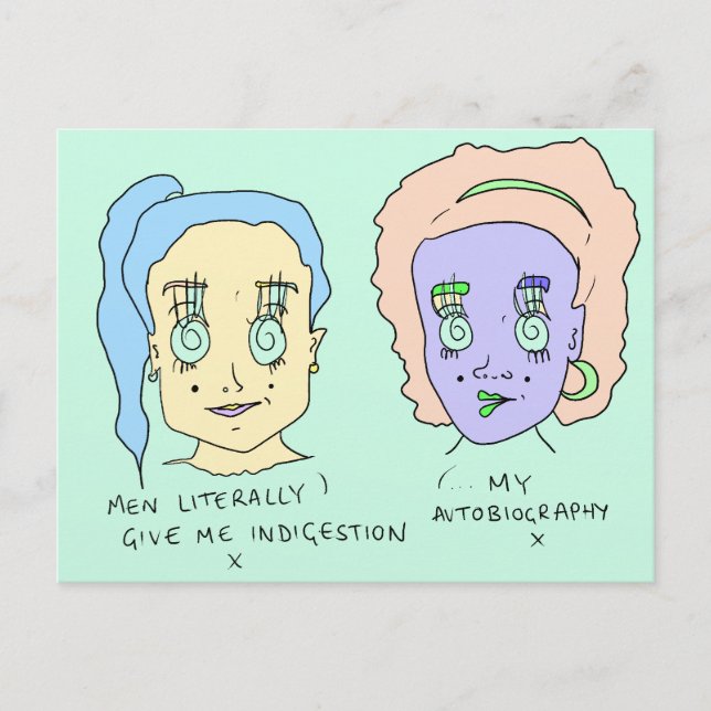 matsmältningsbesvär | Skriv ut vykort | #overhear (Framsida)