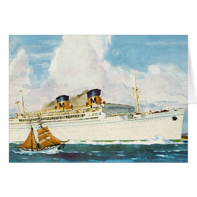 Matson Liner till Hawaii Hälsningskort (Framsidan Horizontal)