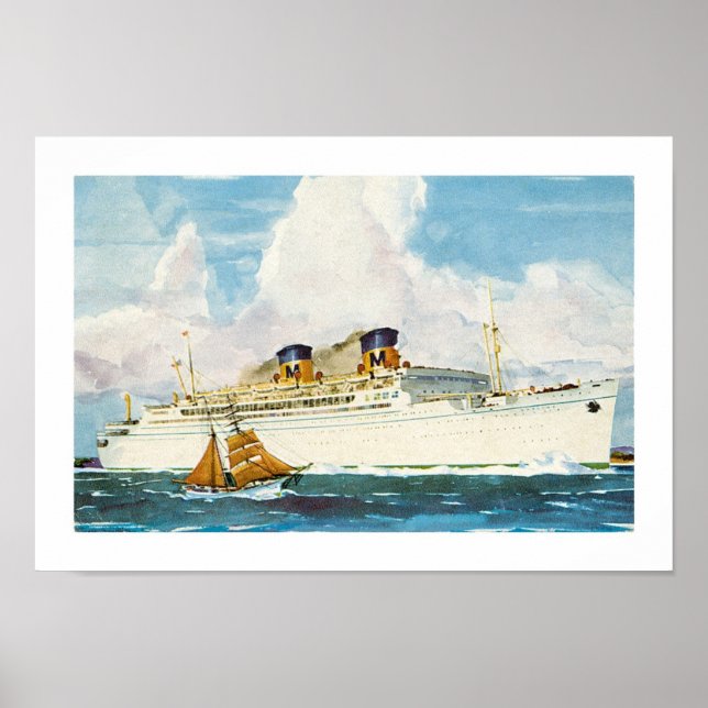 Matson Liner till Hawaii Poster (Framsidan)