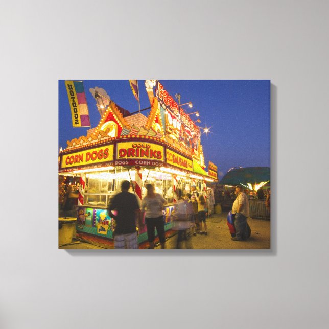 Matstånd vid Northwest Montana Fair i Canvastryck (Framsida)