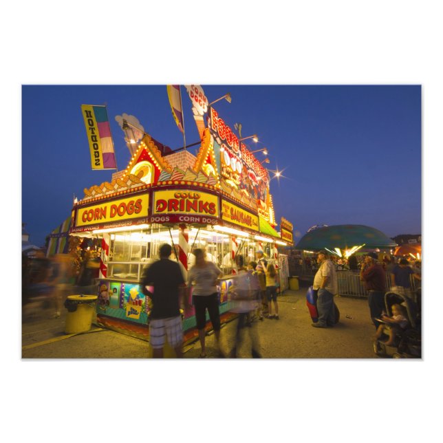 Matstånd vid Northwest Montana Fair i Fototryck (Framsidan)