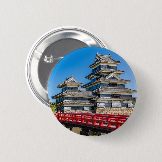 Matsumoto castle and bridge knapp (Framsida & baksida)