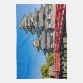 Matsumoto castle and bridge kökshandduk
