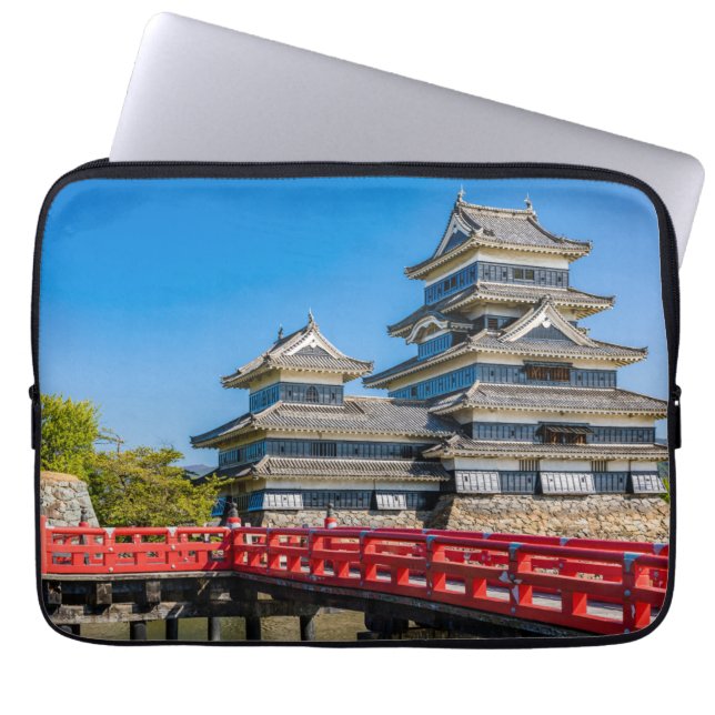 Matsumoto castle and bridge laptop fodral (Framsidan)