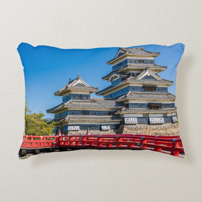 Matsumoto castle and bridge prydnadskudde (Framsidan)
