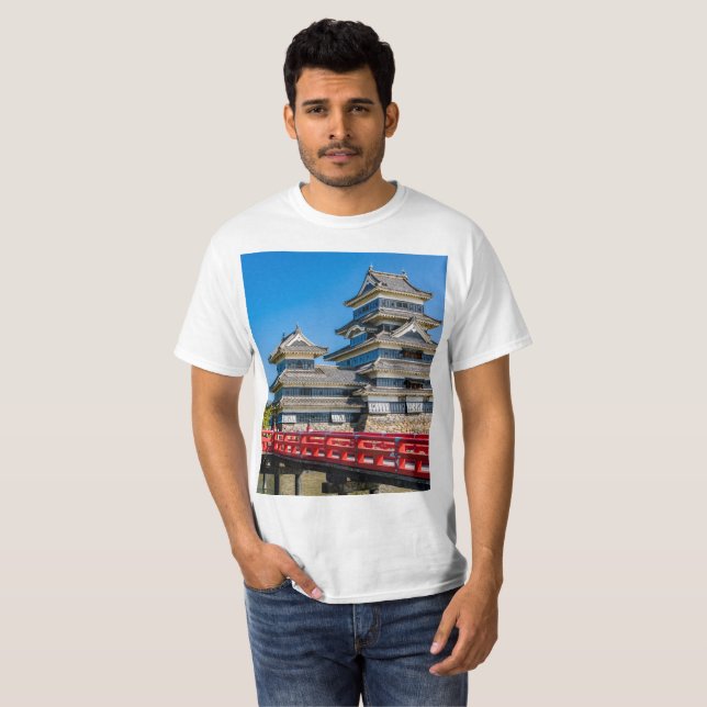 Matsumoto castle and bridge t shirt (Hel framsida)