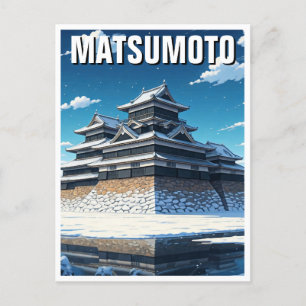 Matsumoto Castle Japan Winter Vykort