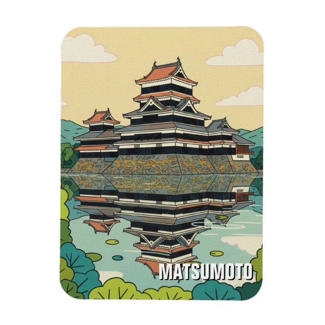Matsumoto slott Japan Magnet (Vertikal)