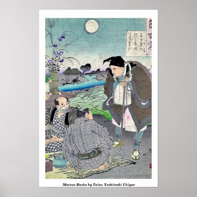 Matsuo Basho av Taiso, Yoshitoshi Ukiyoe Poster (Framsidan)