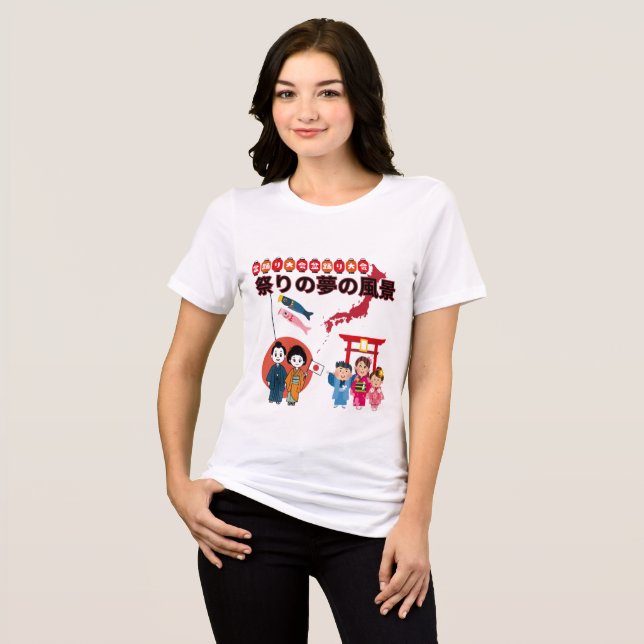 Matsuri Dreamscape vit T Shirt (Framsida Full)