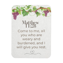 Matt 11:28 Kom till mig Skrift | Grapevine Magnet