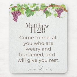 Matt 11:28 Kom till mig Skrift | Grapevine Musmatta