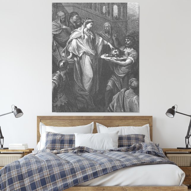 Matt 14A Herodes dotter mottar huvudet  Canvastryck (Insitu (sovrum))