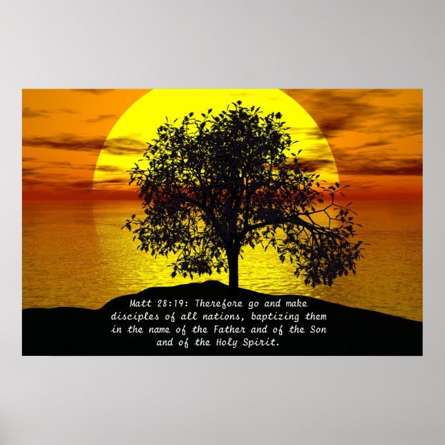 Matt 28:19 Därför gå och gör discile Poster (Framsidan)