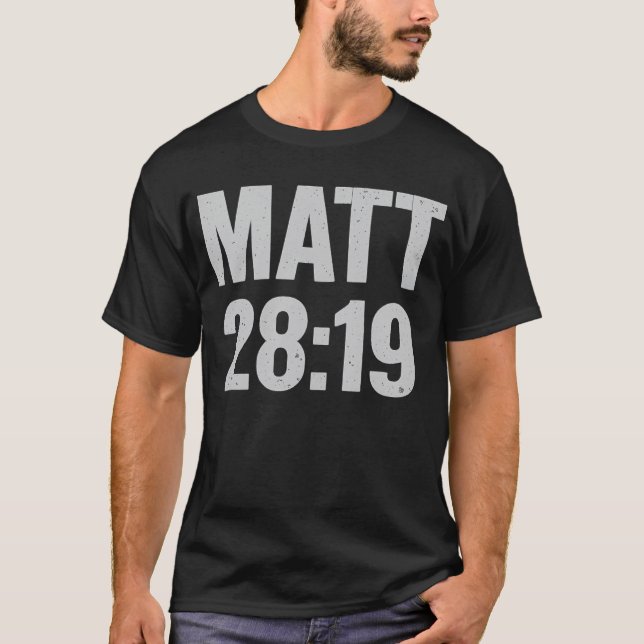 matt 28:19-t-shirt t shirt (Framsida)