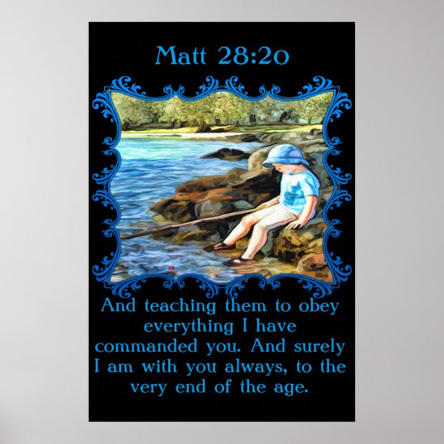 Matt 28:20 Pojke i floden. Poster (Framsidan)