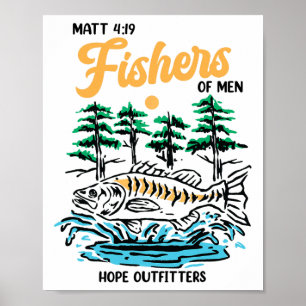 Matt 419 Fiskare Av Män Kristna Fiskande Pappor Poster