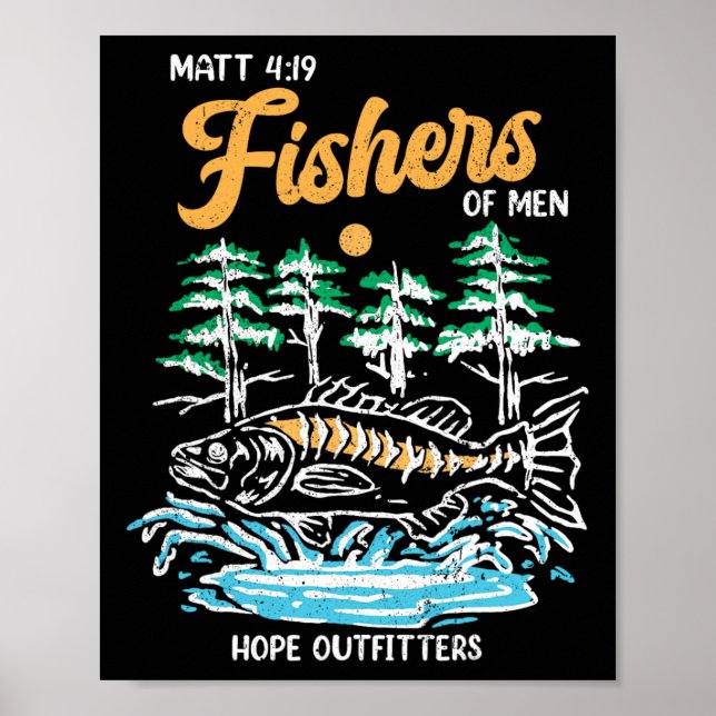 Matt 419 fiskare från Manar Christian Fishing Far Poster (Framsidan)
