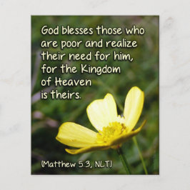 Matt 5v3 - Välsigna dig de fattiga Flygblad