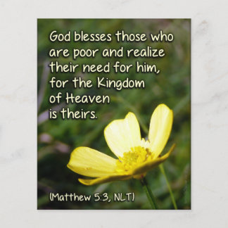 Matt 5v3 - Välsigna dig de fattiga Flygblad