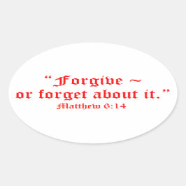 Matt 6:14 ovalt klistermärke