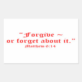 Matt 6:14 rektangulärt klistermärke