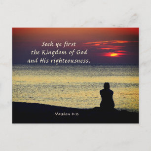 Matt 6:33 Sök först Guds rike Ocean Vykort