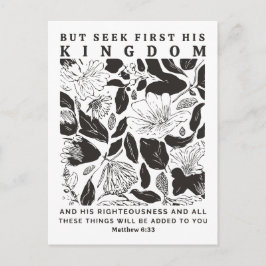 Matt 6:33 ”Sök först hans rike” vykort