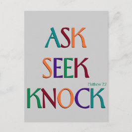 Matt 7:7-anpassadets vykort