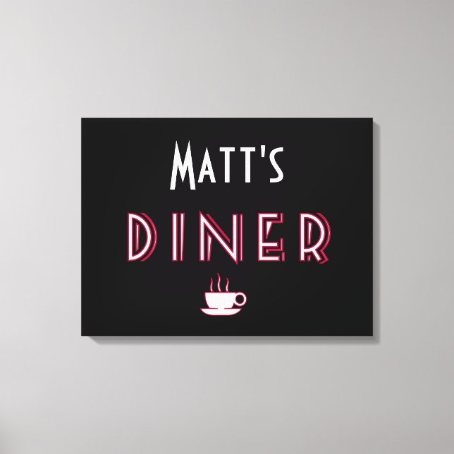 Matt Art Deco Middag-tecken Canvastryck (Framsida)