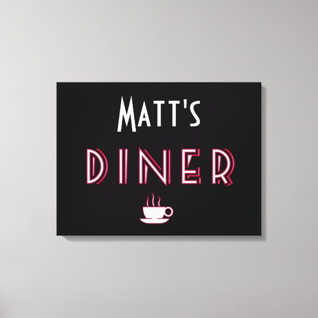 Matt Art Deco Middag-tecken Canvastryck (Framsida)