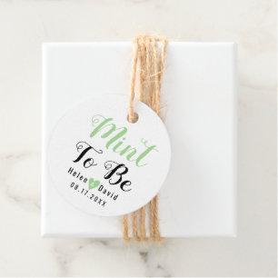 Mått att vara calligraphy mint grönt hjärta bröllo gåvor etiketter
