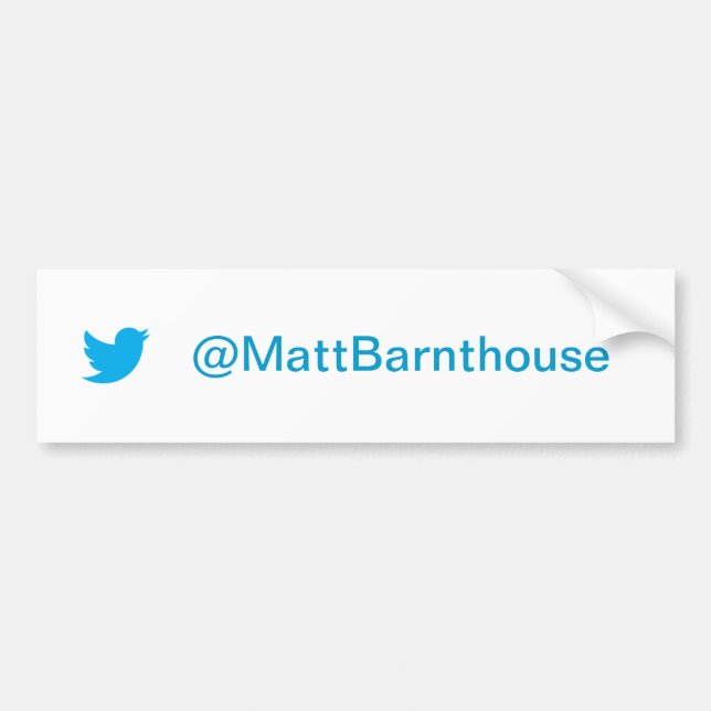 Matt Barnthouse Twitter Bumper Sticker Bildekal (Framsidan)
