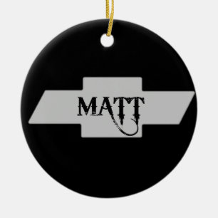 Matt Chevy-dekor Julgransprydnad Keramik
