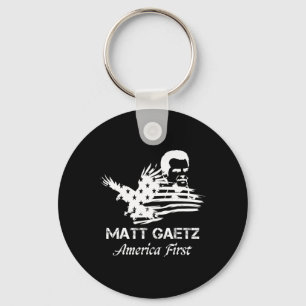Matt Gaetz Ansikte American Flagga Eagle Trump 202 Nyckelring